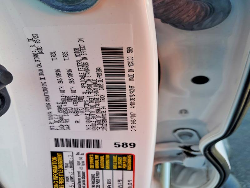 2023 Toyota Tacoma მანქანა იყიდება აუქციონზე, vin: 3TMDZ5BNXPM156194, აუქციონის ნომერი: 60404756