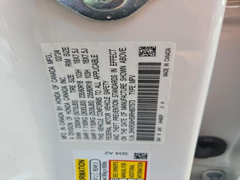 Продаж на аукціоні авто 2024 Honda Cr-v, vin: 2HKRS6H59RH807573, номер лоту: 62143076