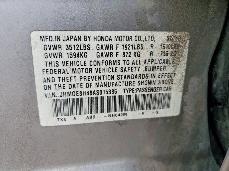 Продаж на аукціоні авто 2010 Honda Fit, vin: JHMGE8H48AS015386, номер лоту: 60293846