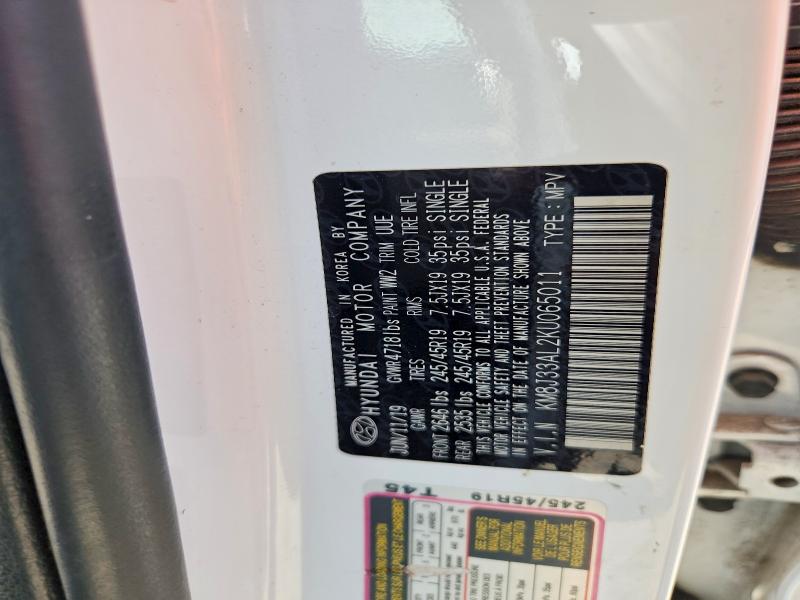 2019 Hyundai Tucson მანქანა იყიდება აუქციონზე, vin: KM8J33AL2KU065011, აუქციონის ნომერი: 63316396