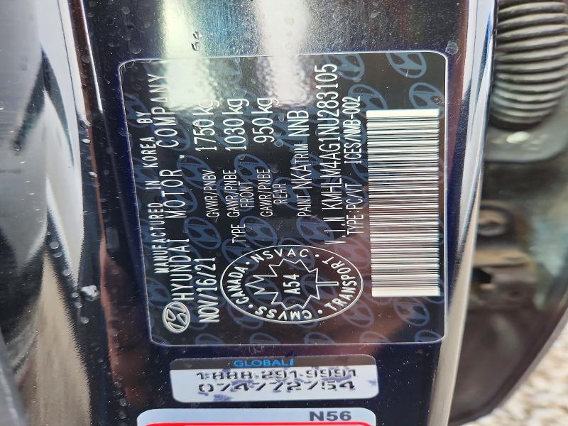 60026986 :رقم المزاد ، KMHLM4AG1NU283105 vin ، 2022 Hyundai Elantra مزاد بيع
