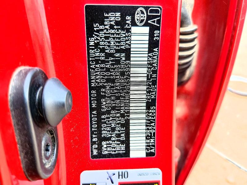2016 Toyota Corolla მანქანა იყიდება აუქციონზე, vin: 2T1BURHE2GC575959, აუქციონის ნომერი: 59389256