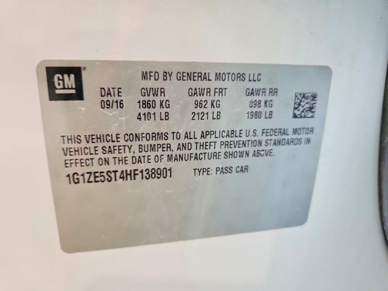 Aukcja sprzedaży 2017 Chevrolet Malibu, vin: 1G1ZE5ST4HF138901, numer aukcji: 61733876