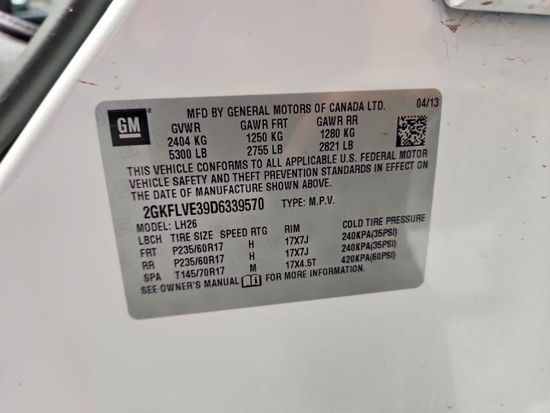 Продаж на аукціоні авто 2013 Gmc Terrain, vin: 2GKFLVE39D6339570, номер лоту: 60960066
