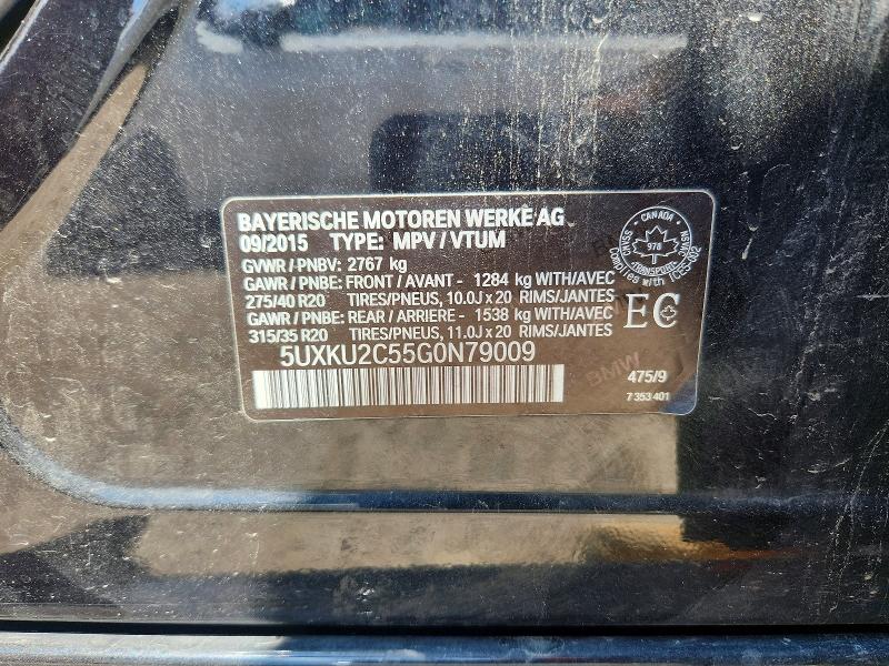 Продаж на аукціоні авто 2016 Bmw X6, vin: 5UXKU2C55G0N79009, номер лоту: 56138176