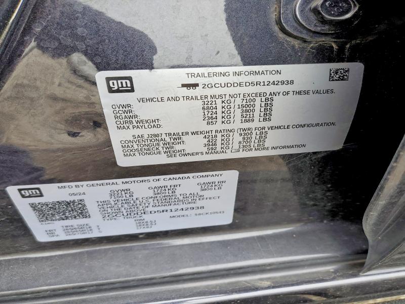 61677466 :رقم المزاد ، 2GCUDDED5R1242938 vin ، 2024 Chevrolet Silverado مزاد بيع