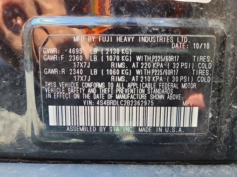 Продаж на аукціоні авто 2011 Subaru Outback, vin: 4S4BRDLC2B2362975, номер лоту: 63123986