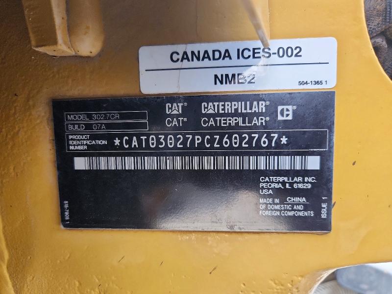 Aukcja sprzedaży 2022 Caterpillar 302.7, vin: CAT03027PCZ602767, numer aukcji: 60191306
