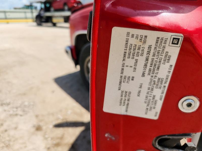 1997 Gmc Sierra მანქანა იყიდება აუქციონზე, vin: 1GTEC19R7VE511445, აუქციონის ნომერი: 60938446