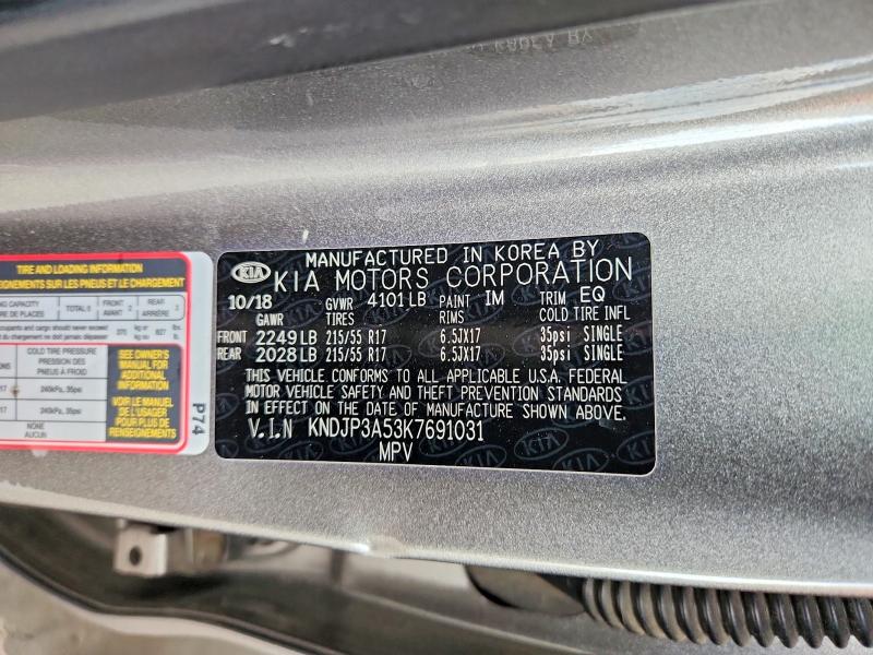 Aukcja sprzedaży 2019 Kia Soul, vin: KNDJP3A53K7691031, numer aukcji: 61891516