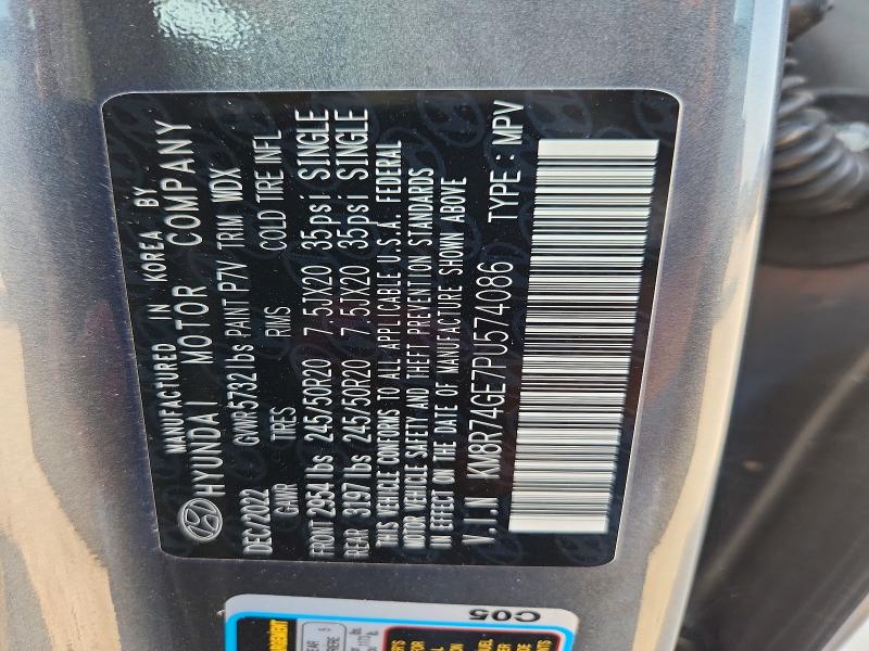 Aukcja sprzedaży 2023 Hyundai Palisade, vin: KM8R74GE7PU574086, numer aukcji: 62020716