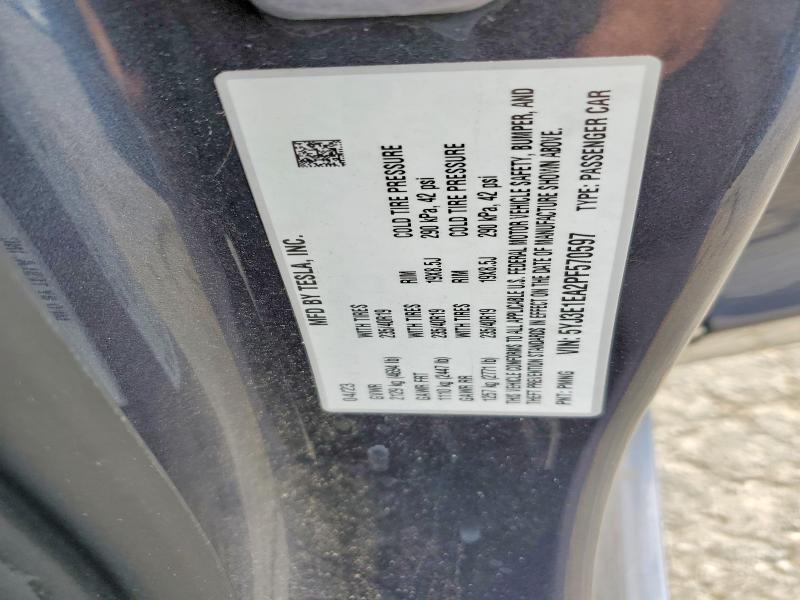 61942446 :رقم المزاد ، 5YJ3E1EA2PF570597 vin ، 2023 Tesla Model 3 مزاد بيع