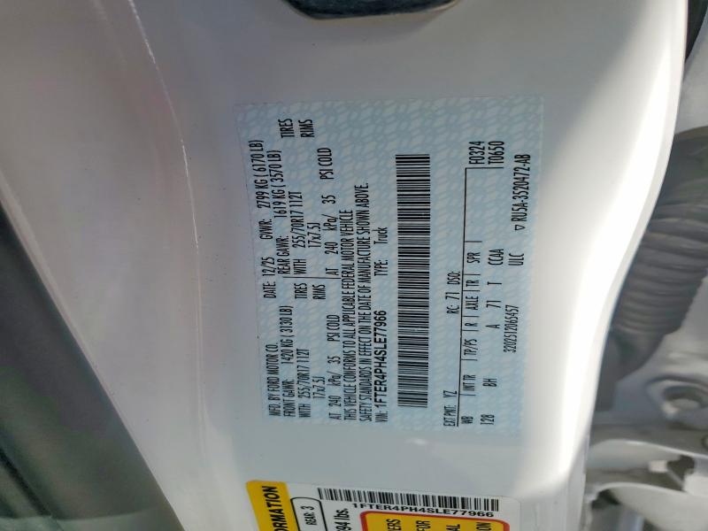 Продажа на аукционе авто 2025 Ford Ranger, vin: 1FTER4PH4SLE77966, номер лота: 62563666