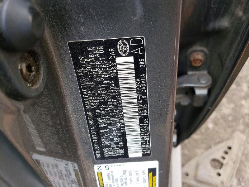 Продаж на аукціоні авто 2006 Toyota Corolla, vin: 2T1BR32E36C593120, номер лоту: 61247426