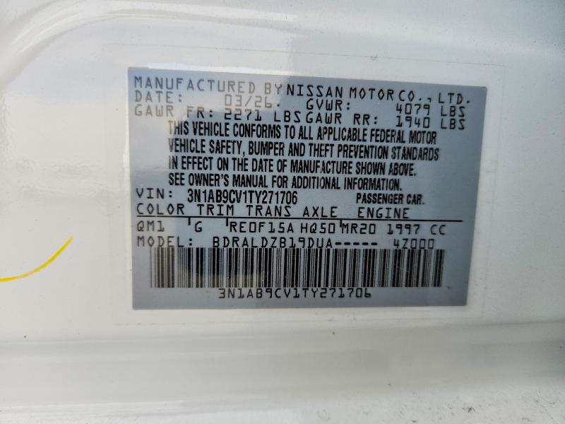 Продажа на аукционе авто 2026 Nissan Sentra, vin: 3N1AB9CV1TY271706, номер лота: 61028076