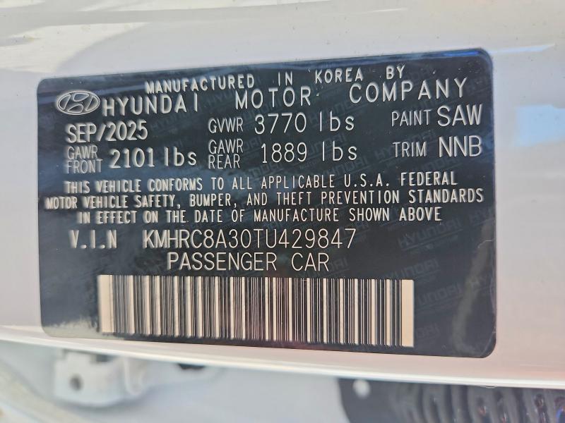 Продаж на аукціоні авто 2026 Hyundai Venue, vin: KMHRC8A30TU429847, номер лоту: 62140856