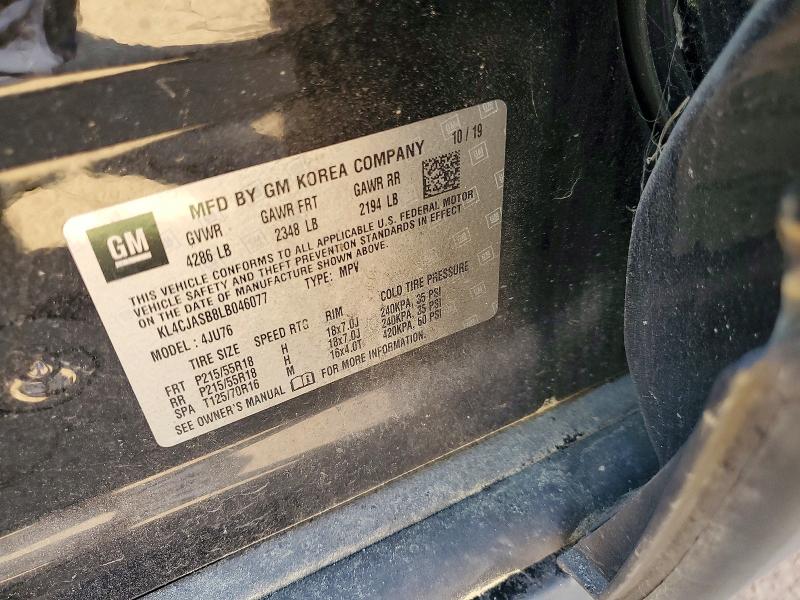 60422506 :رقم المزاد ، KL4CJASB8LB046077 vin ، 2020 Buick Encore مزاد بيع