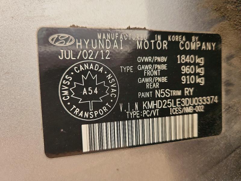 Продажа на аукционе авто 2013 Hyundai Elantra Gt, vin: KMHD25LE3DU033374, номер лота: 60460566