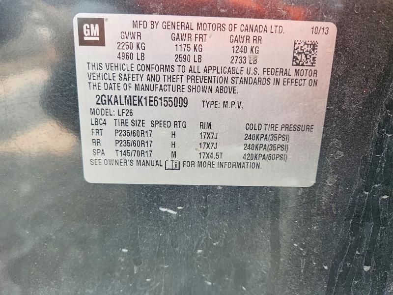 Продажа на аукционе авто 2014 Gmc Terrain, vin: 2GKALMEK1E6155009, номер лота: 61425866