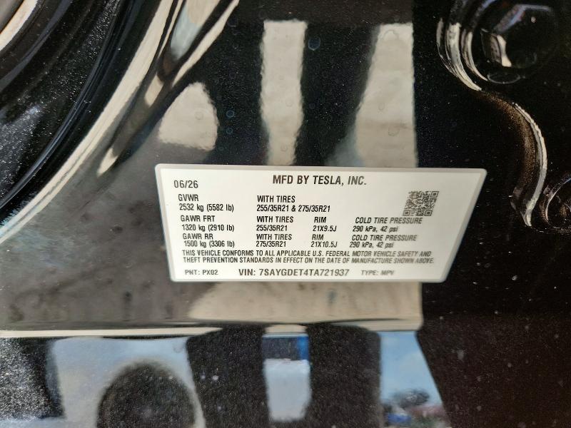 Aukcja sprzedaży 2026 Tesla Model Y, vin: 7SAYGDET4TA721937, numer aukcji: 61441776