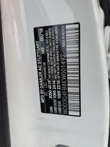 2019 Mercedes-benz A მანქანა იყიდება აუქციონზე, vin: WDD3G4FB8KW001492, აუქციონის ნომერი: 59839546