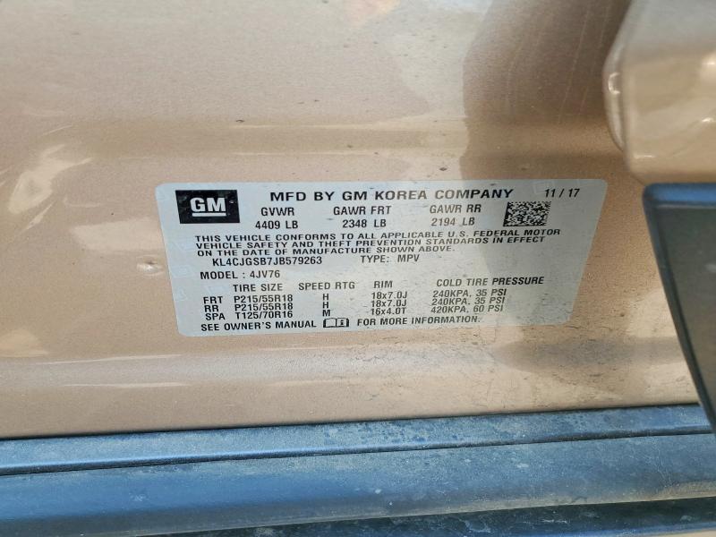 Продажа на аукционе авто 2018 Buick Encore, vin: KL4CJGSB7JB579263, номер лота: 59544046