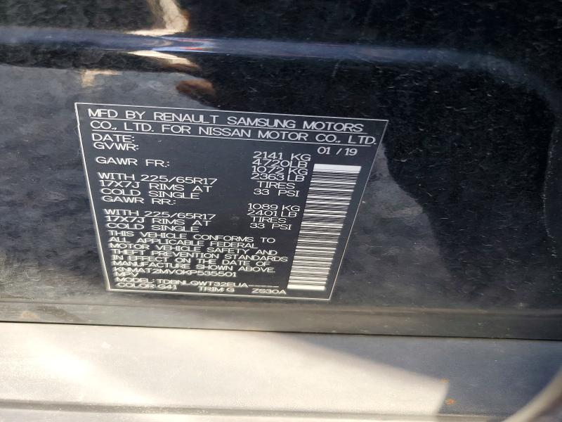 Продаж на аукціоні авто 2019 Nissan Rogue, vin: KNMAT2MV0KP535501, номер лоту: 61019886
