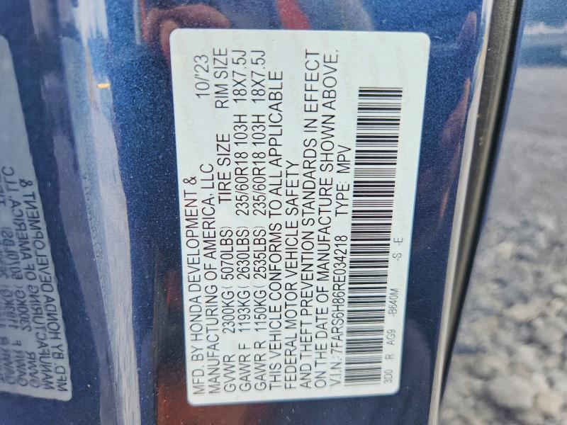 Aukcja sprzedaży 2024 Honda Cr-v, vin: 7FARS6H86RE034218, numer aukcji: 61705666
