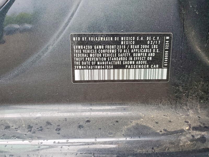 Продажа на аукционе авто 2017 Volkswagen Gti, vin: 3VW447AU1HM047558, номер лота: 61081766