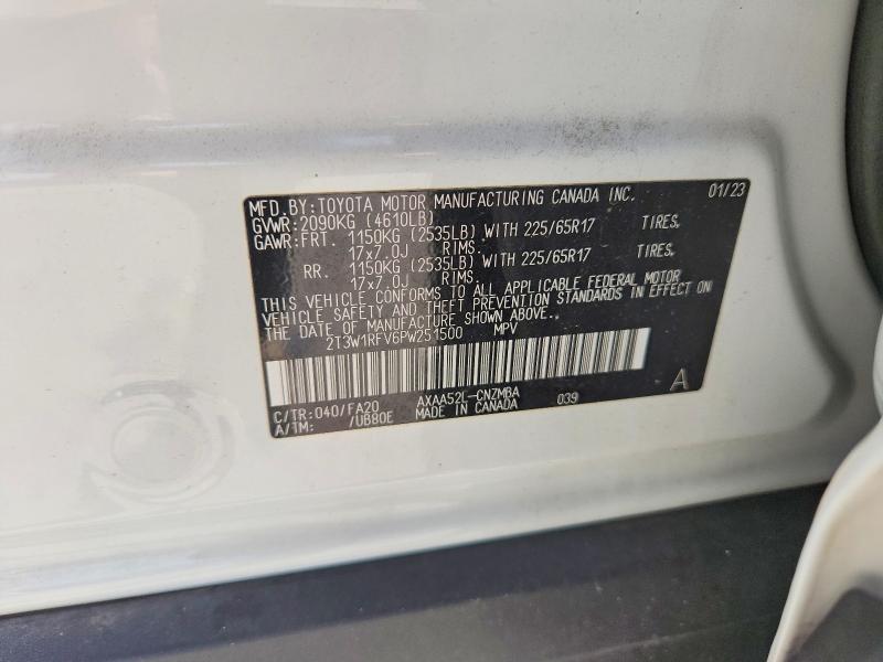 Продажа на аукционе авто 2023 Toyota Rav4, vin: 2T3W1RFV6PW251500, номер лота: 61845866