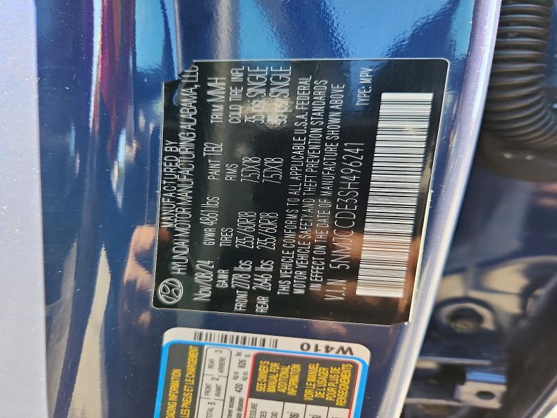 61520156 :رقم المزاد ، 5NMJCCDE3SH496241 vin ، 2025 Hyundai Tucson مزاد بيع