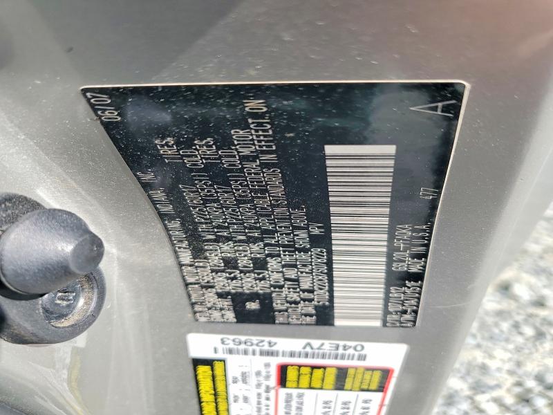 Продажа на аукционе авто 2007 Toyota Sienna, vin: 5TDZK22C87S078229, номер лота: 61378116