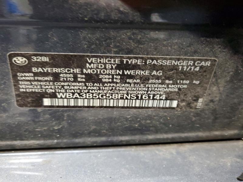 Продаж на аукціоні авто 2015 Bmw 328, vin: WBA3B5G58FNS16144, номер лоту: 62833116