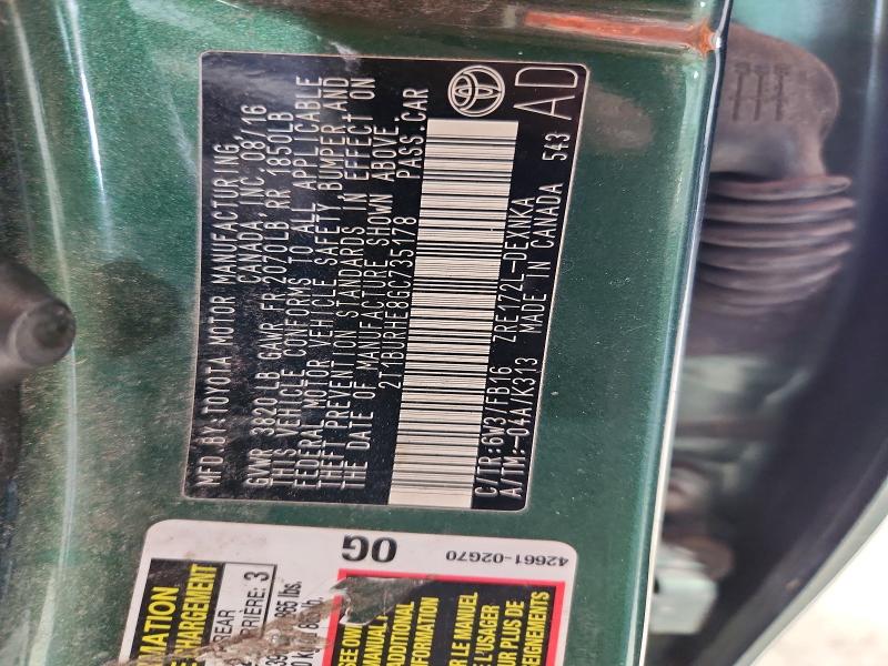 60197326 :رقم المزاد ، 2T1BURHE8GC735178 vin ، 2016 Toyota Corolla مزاد بيع
