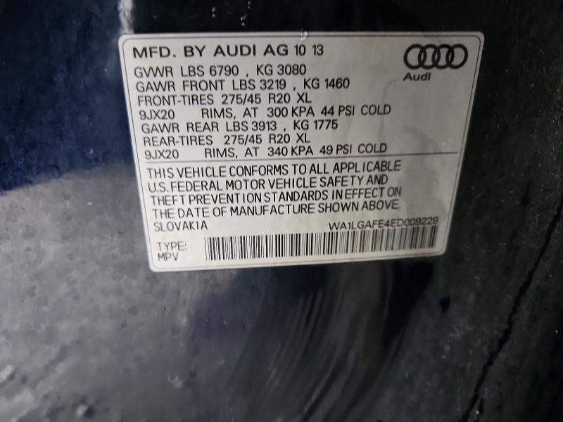 Продажа на аукционе авто 2014 Audi Q7, vin: WA1LGAFE4ED009229, номер лота: 60817756