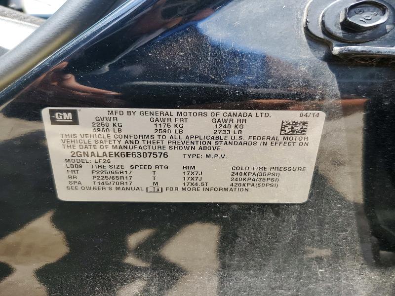 Продажа на аукционе авто 2014 Chevrolet Equinox, vin: 2GNALAEK6E6307576, номер лота: 85614455