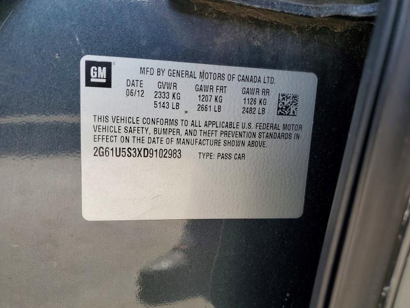 Продажа на аукционе авто 2013 Cadillac Xts, vin: 2G61U5S3XD9102983, номер лота: 60883756