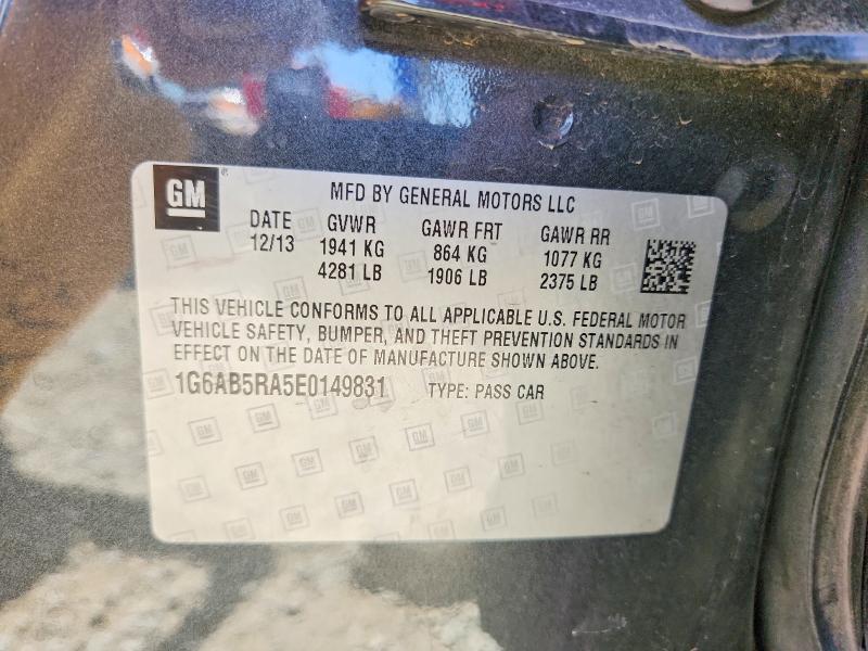 62534366 :رقم المزاد ، 1G6AB5RA5E0149831 vin ، 2014 Cadillac Ats مزاد بيع