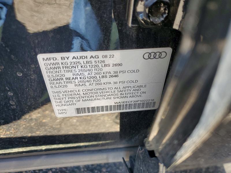 58087756 :رقم المزاد ، WA1EECF39P1022216 vin ، 2023 Audi Q3 مزاد بيع
