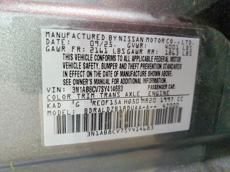 Aukcja sprzedaży 2025 Nissan Sentra, vin: 3N1AB8CV7SY414683, numer aukcji: 60665206