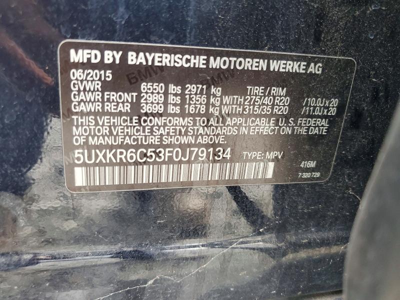 Продаж на аукціоні авто 2015 Bmw X5, vin: 5UXKR6C53F0J79134, номер лоту: 62585186