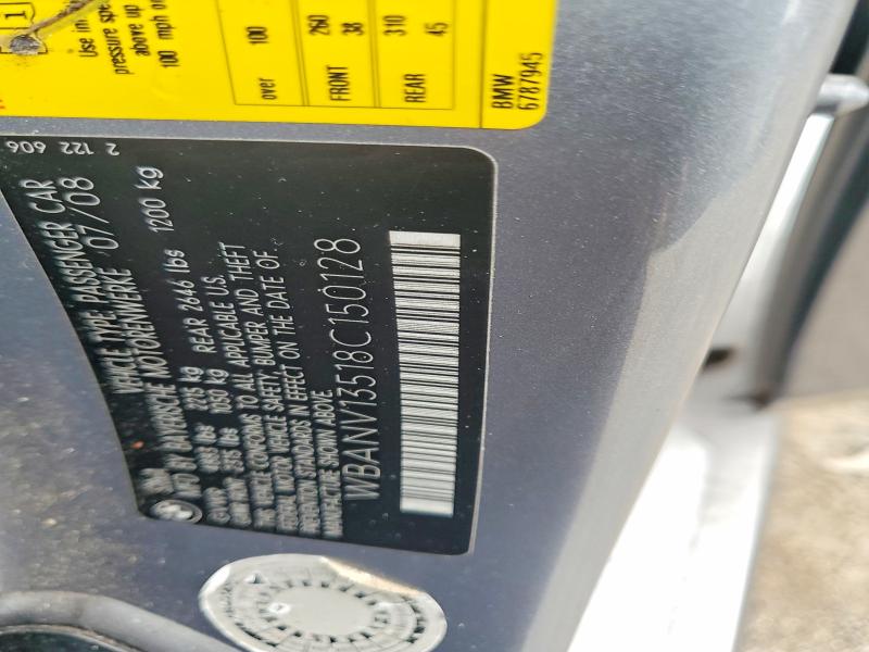 60501456 :رقم المزاد ، WBANV13518C150128 vin ، 2008 Bmw 528 مزاد بيع