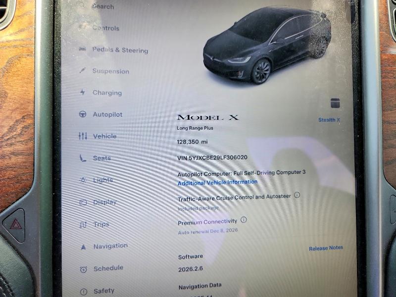 Продажа на аукционе авто 2020 Tesla Model X, vin: 5YJXCBE29LF306020, номер лота: 59619286