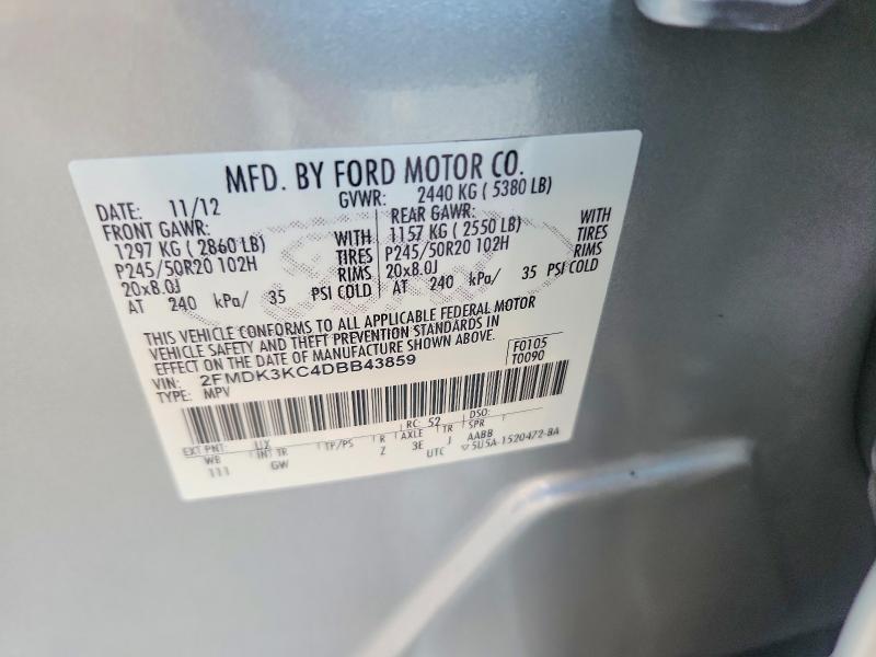 Продажа на аукционе авто 2013 Ford Edge, vin: 2FMDK3KC4DBB43859, номер лота: 63004906