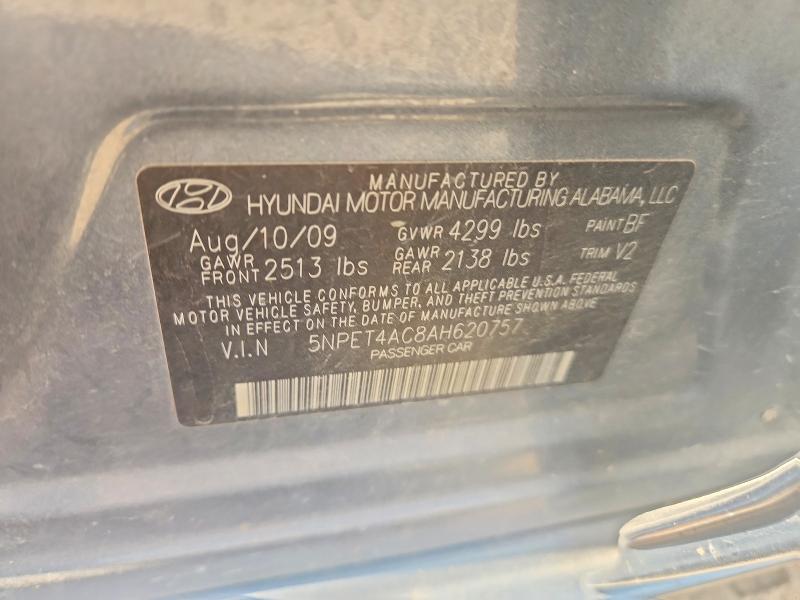 Aukcja sprzedaży 2010 Hyundai Sonata, vin: 5NPET4AC8AH620757, numer aukcji: 61498106