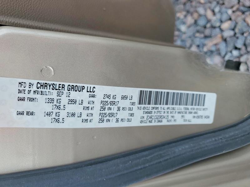 2013 Chrysler Town & Country მანქანა იყიდება აუქციონზე, vin: 2C4RC1CG2DR534125, აუქციონის ნომერი: 62753236