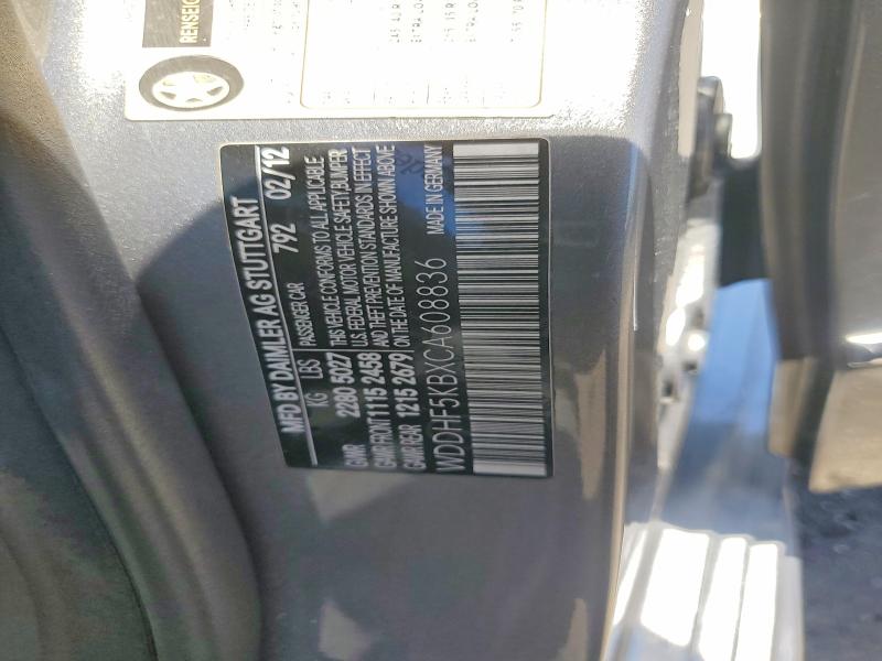 Продажа на аукционе авто 2012 Mercedes-benz E, vin: WDDHF5KBXCA608836, номер лота: 61686926