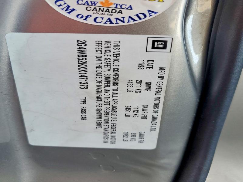 1999 Buick Regal მანქანა იყიდება აუქციონზე, vin: 2G4WB52KXX1471373, აუქციონის ნომერი: 62131286