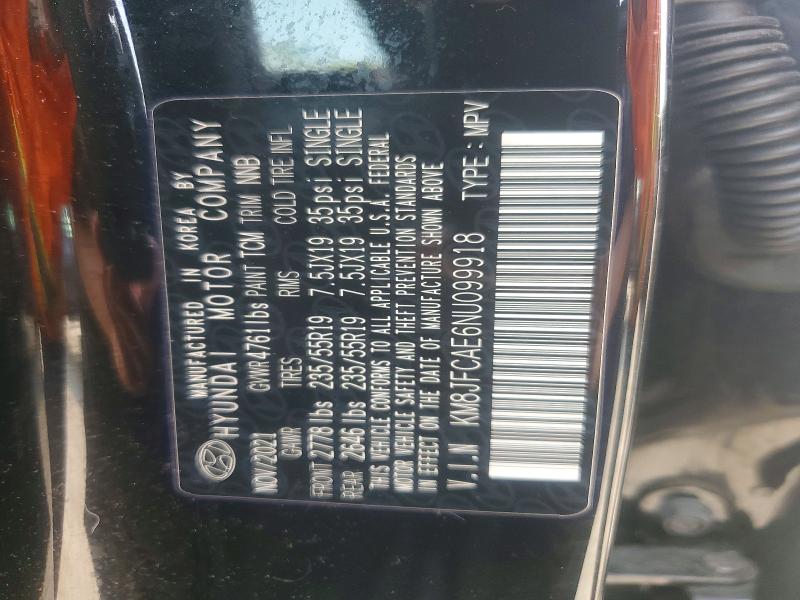 Продаж на аукціоні авто 2022 Hyundai Tucson, vin: KM8JFCAE6NU099918, номер лоту: 62837856
