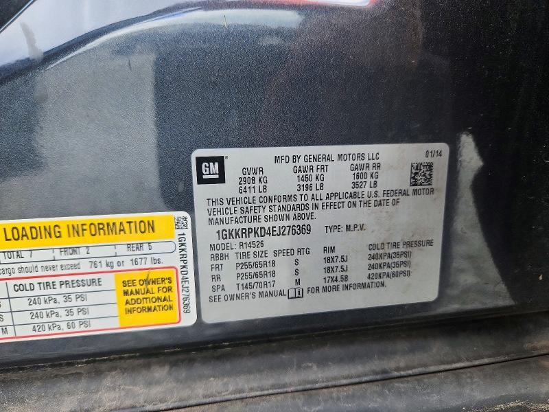 2014 Gmc Acadia მანქანა იყიდება აუქციონზე, vin: 1GKKRPKD4EJ276369, აუქციონის ნომერი: 60931416